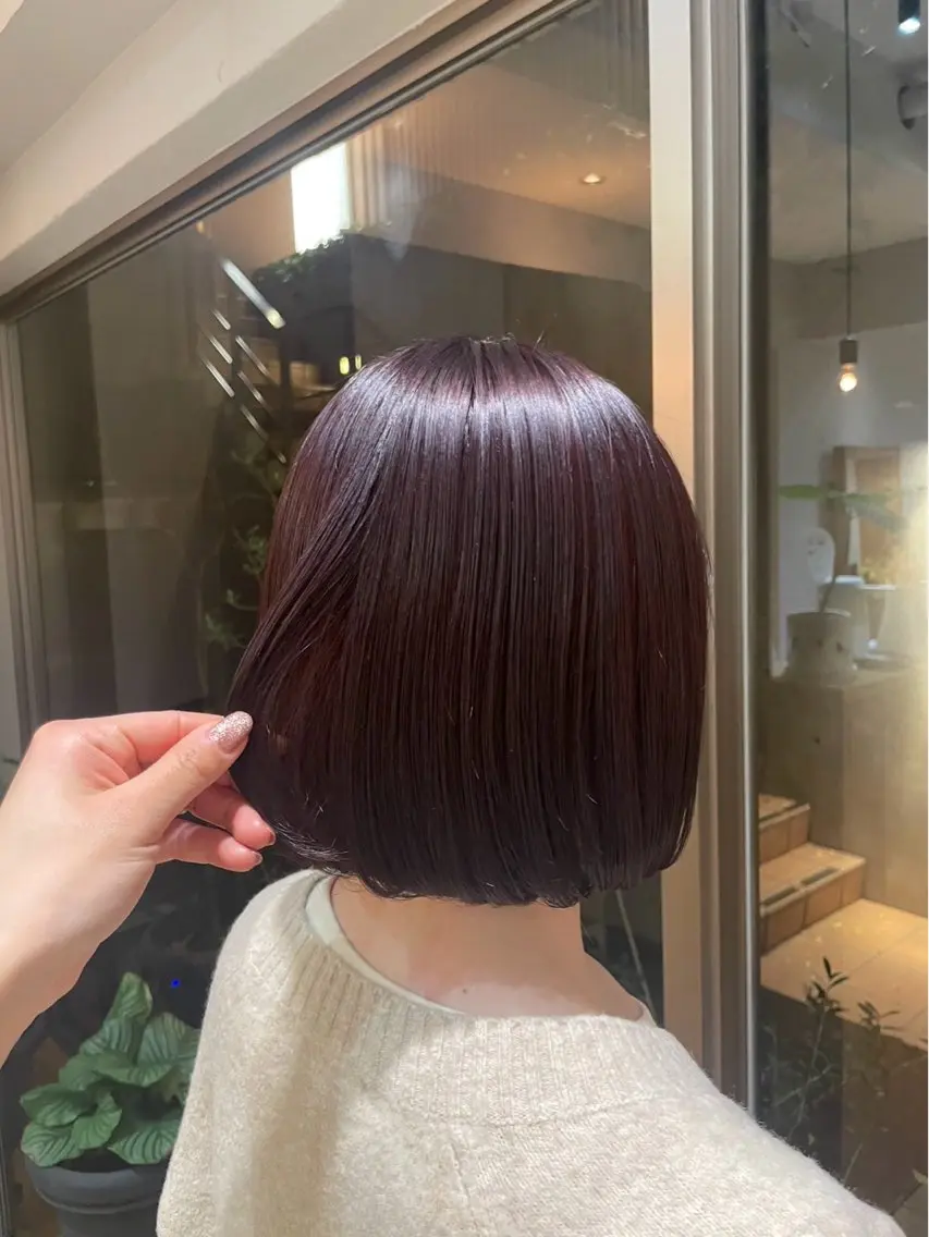 🌱ボブカット+ワンカラー+トリートメント🌱木曜日🙅‍♀️の写真