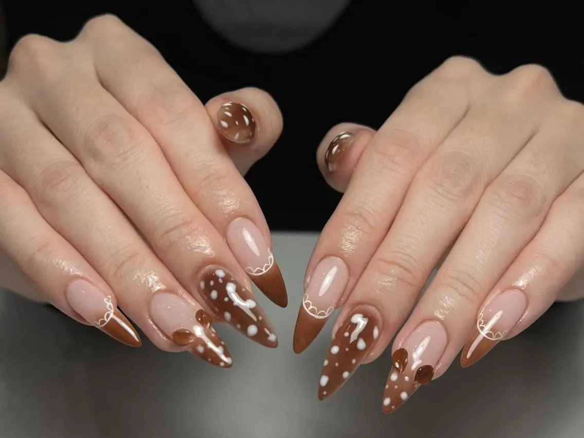 ネイル 長さ出し ジェルネイル 韓国ネイル マグネットネイル 持ち込み Mio💖Belle Nail Salonのネイルデザイン