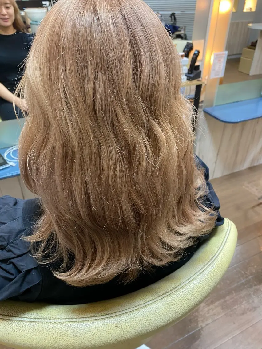 ミディアム カラー カット ヘアカラー トリートメント ANSA  hair かいりのヘアスタイル