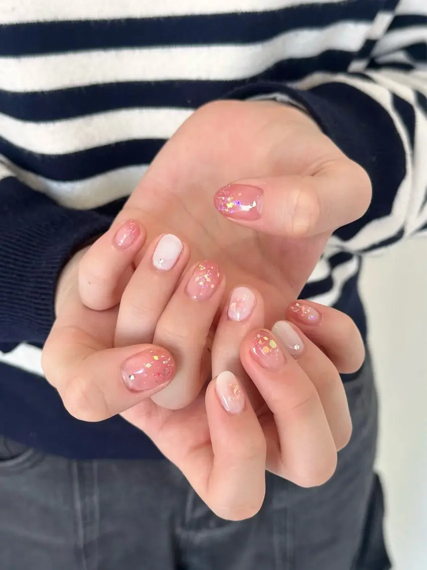 ネイル アートネイル 春ネイル 冨山 きくののネイルデザイン