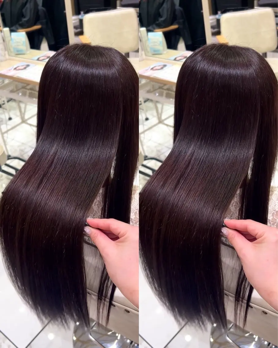 ロング パーマ 縮毛矯正 🇰🇷レイヤー/ト レンドまつげ🎀ミキのヘアスタイル