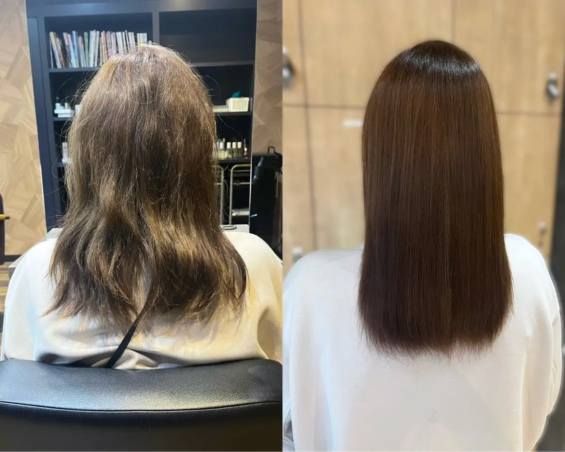 セミロング 縮毛矯正 FRAPPE Annaのヘアスタイル