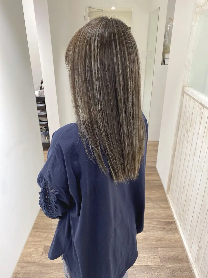 ロング カラー ヘアカラー トリートメント ハイライト⭐️上野 高広のヘアスタイル