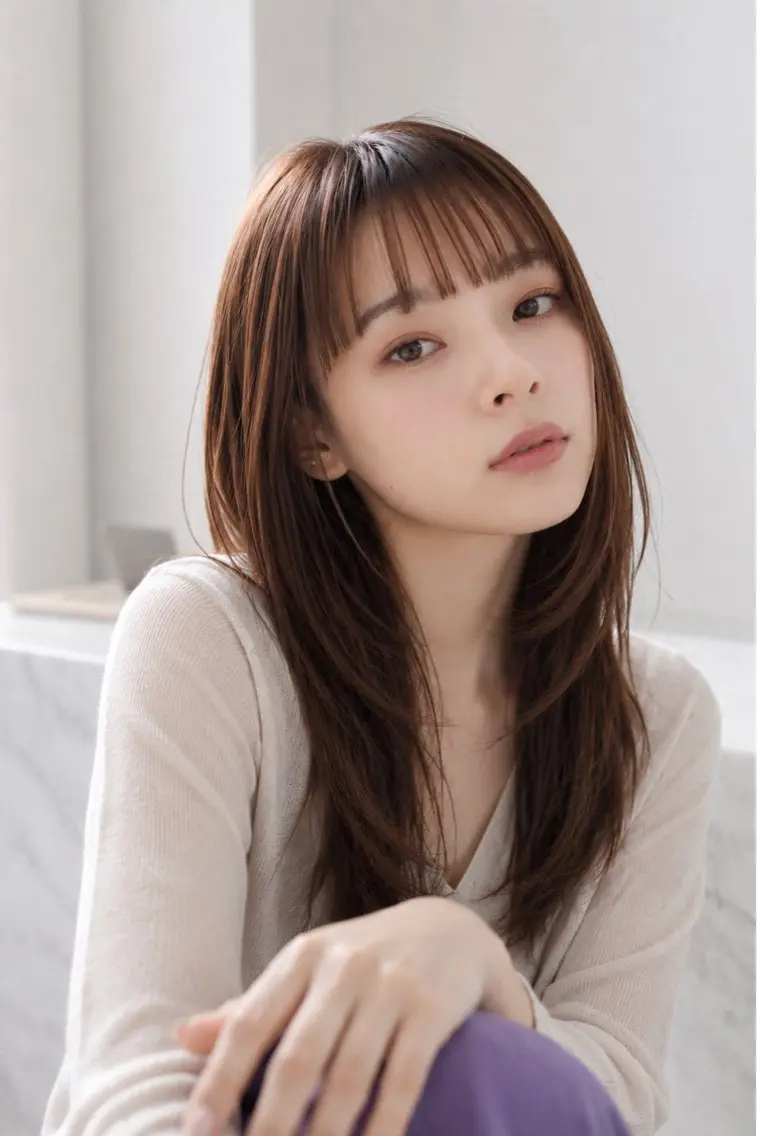 前髪縮毛矯正&小顔カット&ベーストリートメントの写真
