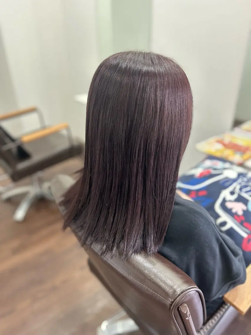 セミロング カラー ラベンダーカラー 🤍 minaのヘアスタイル
