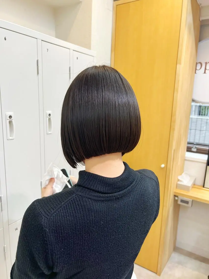 カット+カラー+髪質改善縮毛矯正+トリートメントの写真