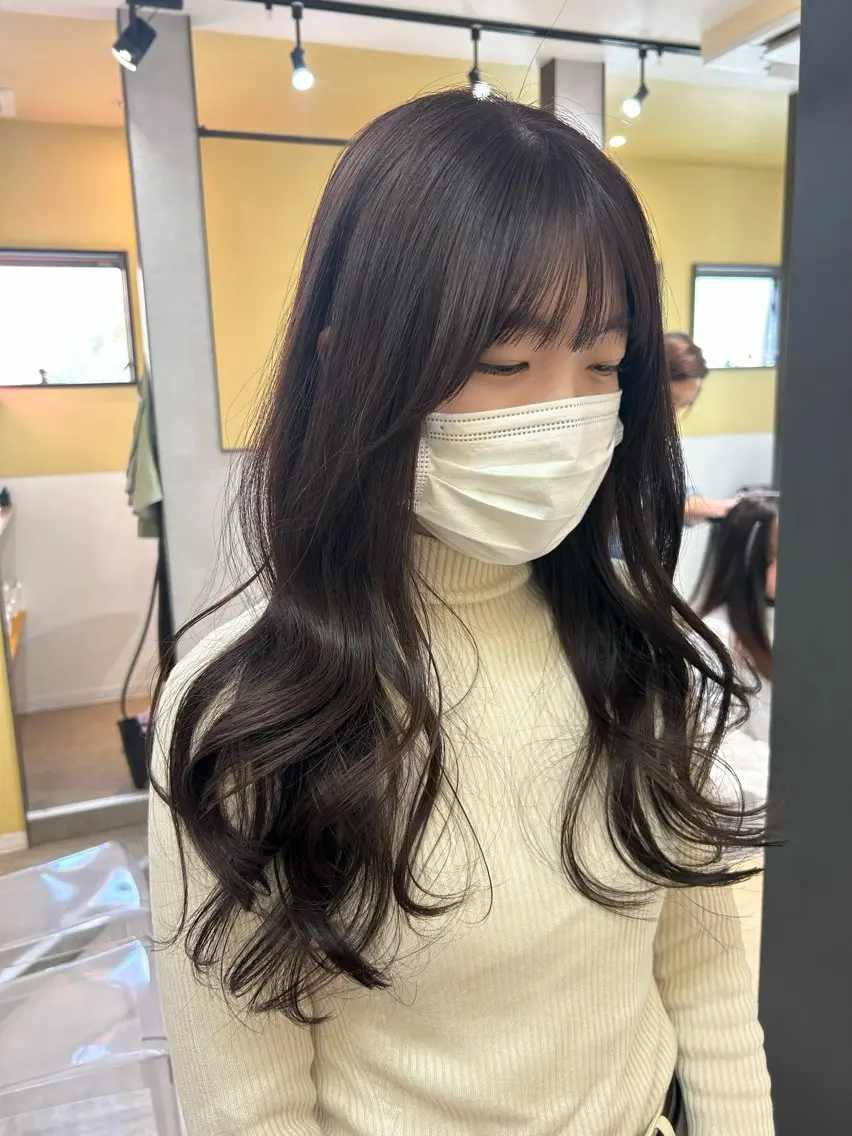 ロング カラー ベージュカラー ラベンダーカラー ラベンダーベージュ カット ヘアカラー トリートメント hubhair レイヤー/透明感のヘアスタイル