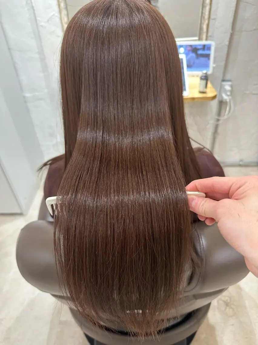 ロング カラー ヘアカラー トリートメント 髪質改善 縮毛矯正/ レイヤー/銀座/本木のヘアスタイル