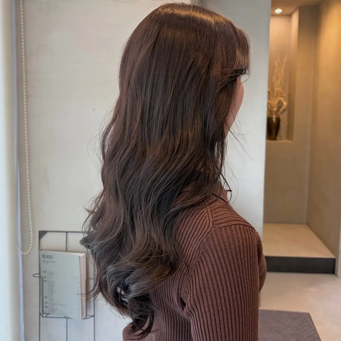 ロング カラー ブラウンカラー ロング カット ヘアカラー なな/ICI/レイヤ ーパーマ/上前津のヘアスタイル