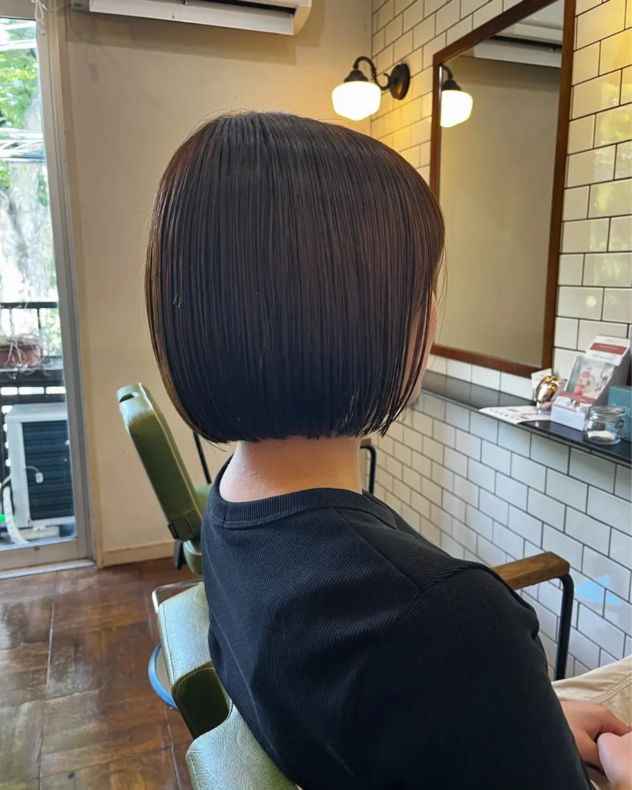 ショート カラー 切りっぱなしボブ ボブ 顔周りカット 似合わせカット ショート、ボブ💚 レイヤー/井上翔のヘアスタイル