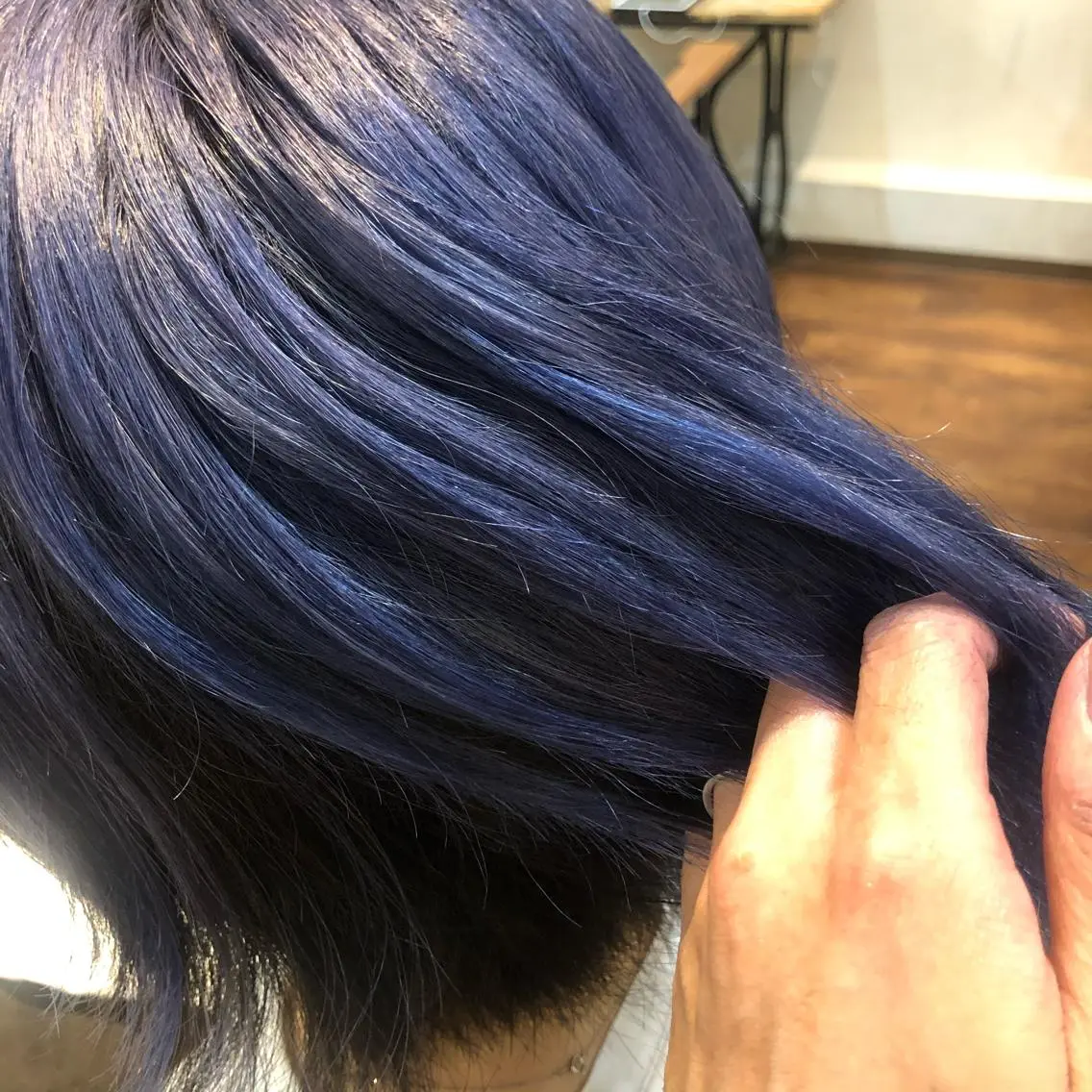 ミディアム カラー ブリーチ バイオレットカラー 縮毛矯正&髪質改善 ⭐️OGUのヘアスタイル