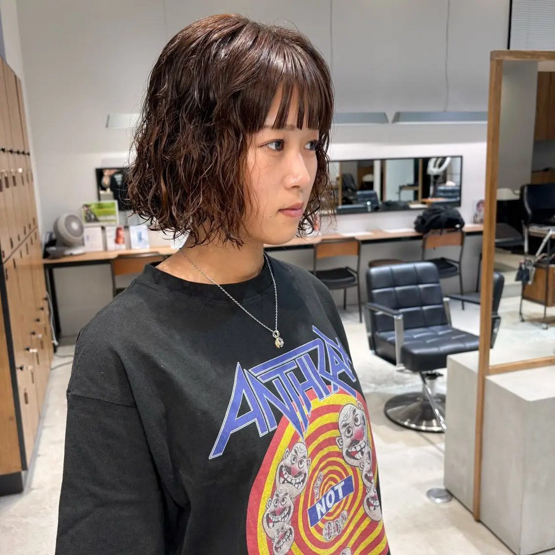 パーマ ボブ 透明感カラー✨️ 祖父江冴織のヘアスタイル