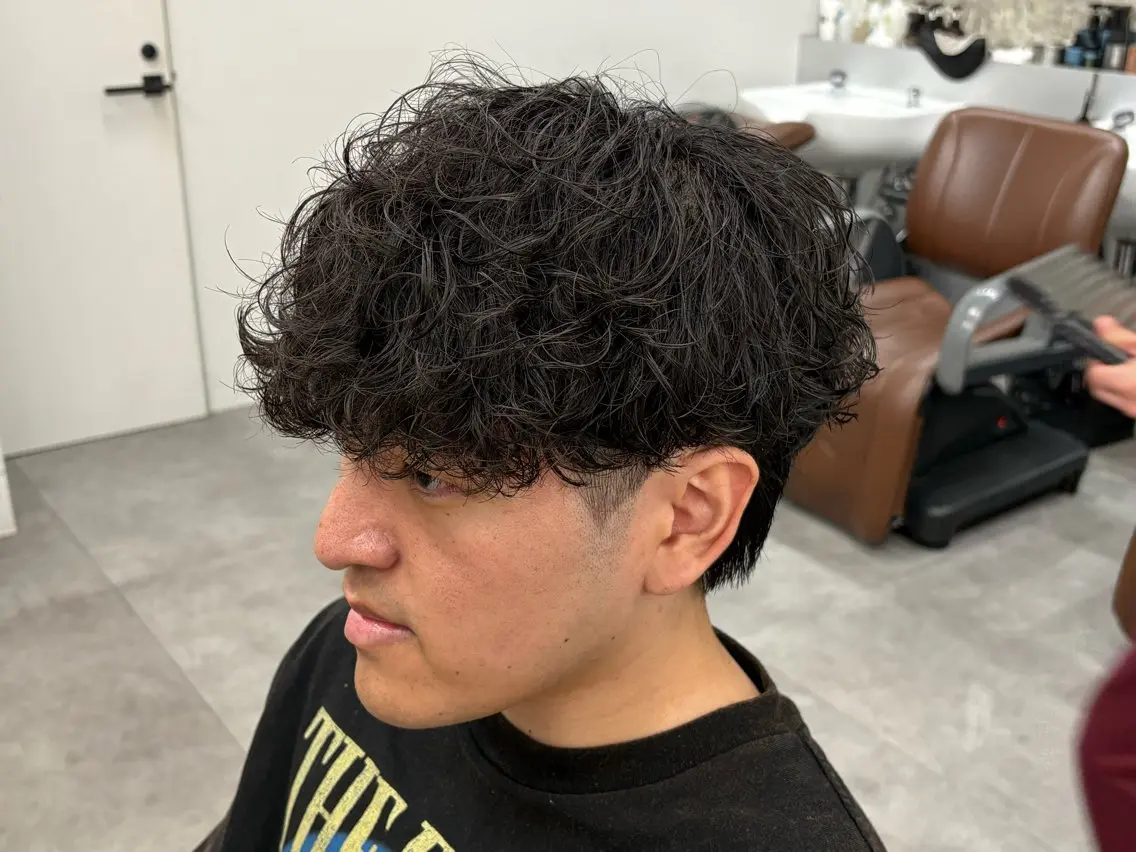 パーマ メンズ カット パーマ 中田 信太郎のヘアスタイル
