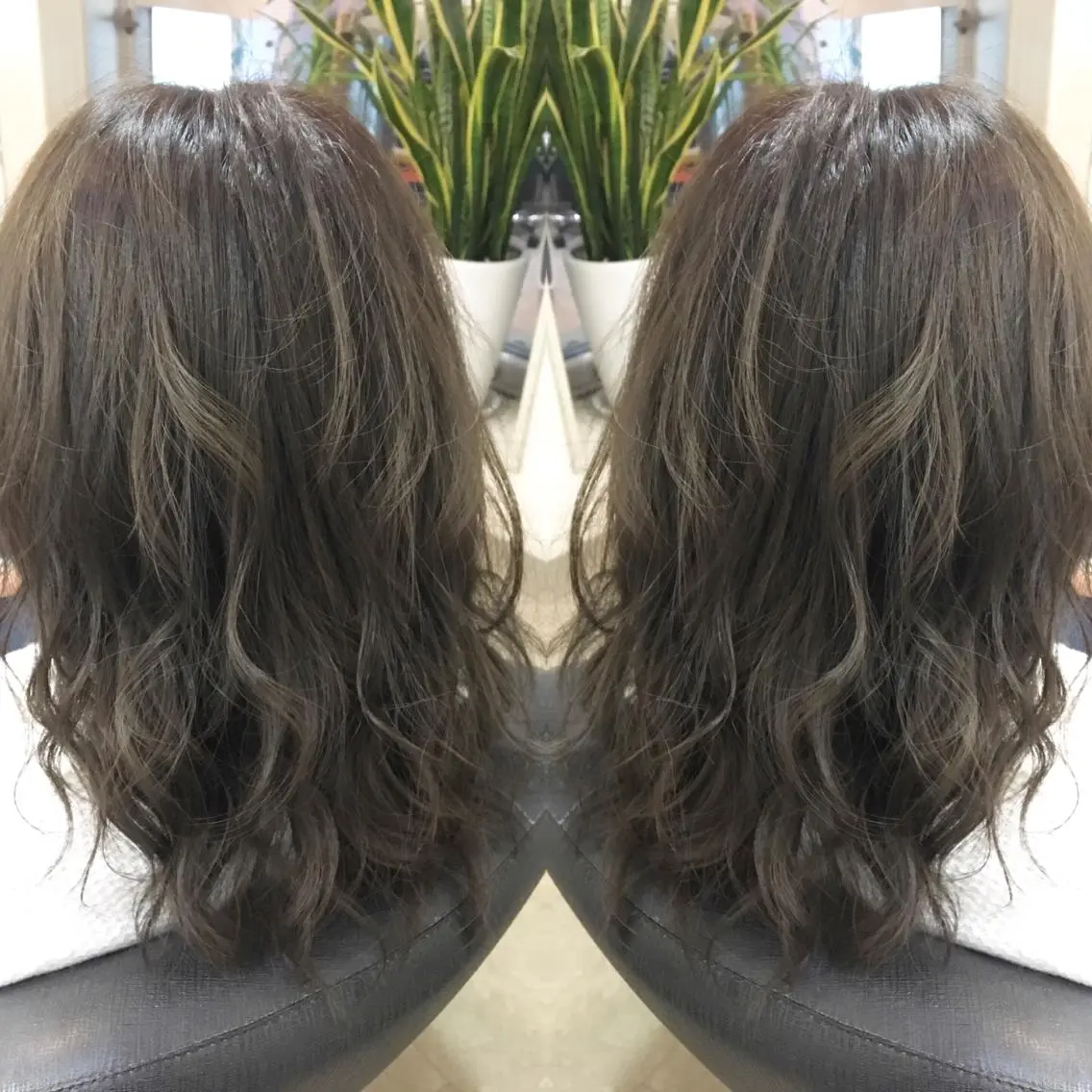 セミロング カラー ヘアカラー トリートメント ハイトーン/ブリーチ ルミエール/新栄/栄のヘアスタイル