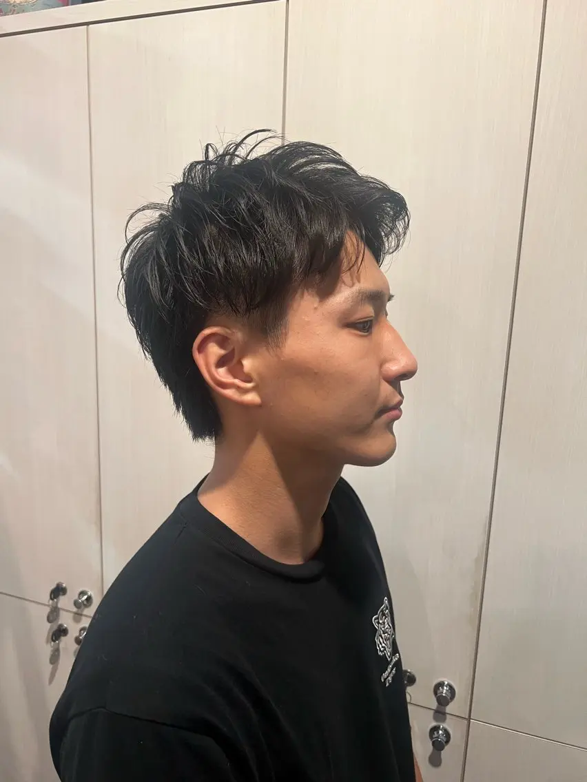 ショート パーマ メンズ マッシュ 刈り上げ メンズベリーショート ベリーショート ショートヘア きむら なみか🪐のヘアスタイル