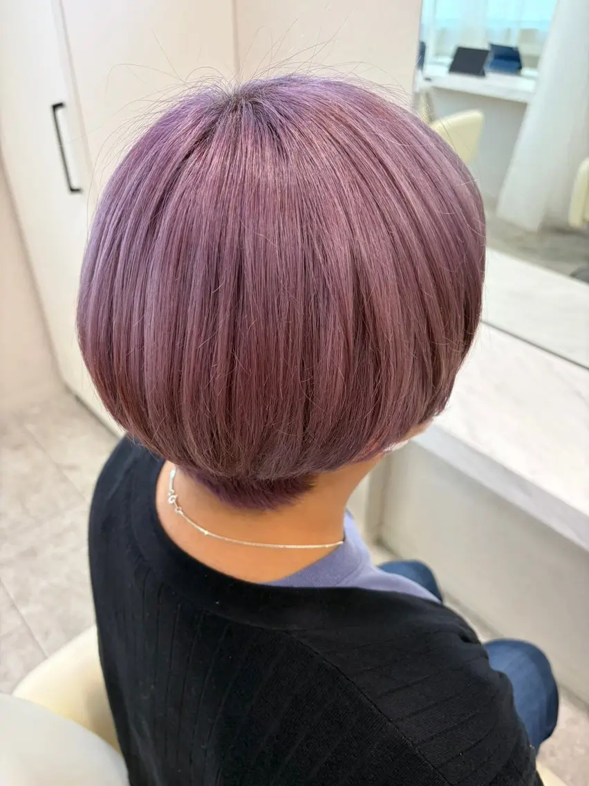 ショート カラー パープルカラー 🎀ria/ メンズカット🎀のヘアスタイル
