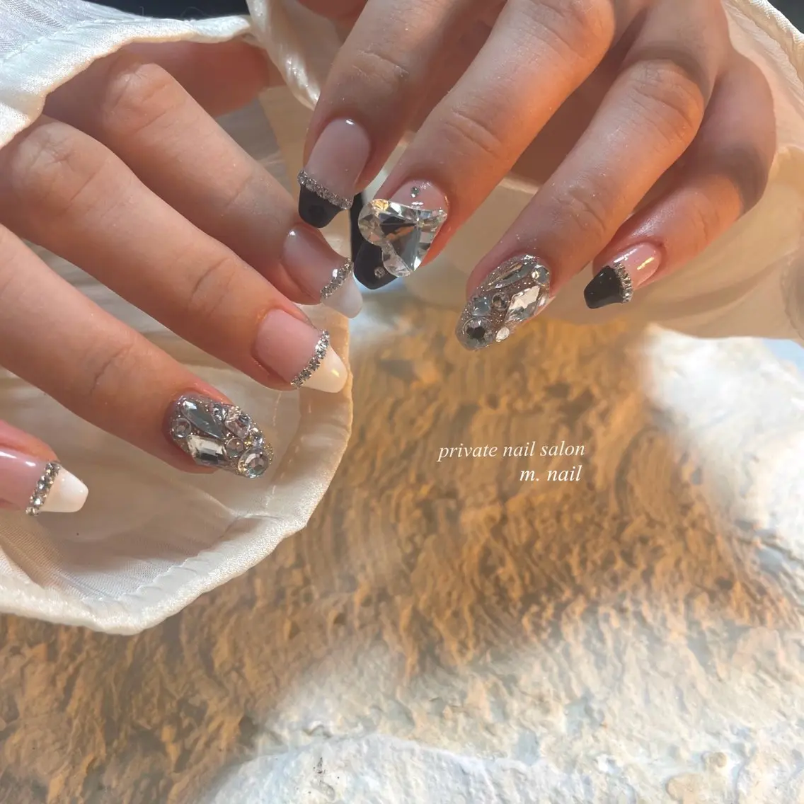 ネイル 韓国ネイル ワンホンネイル ハンドネイル m.nail salonのネイルデザイン