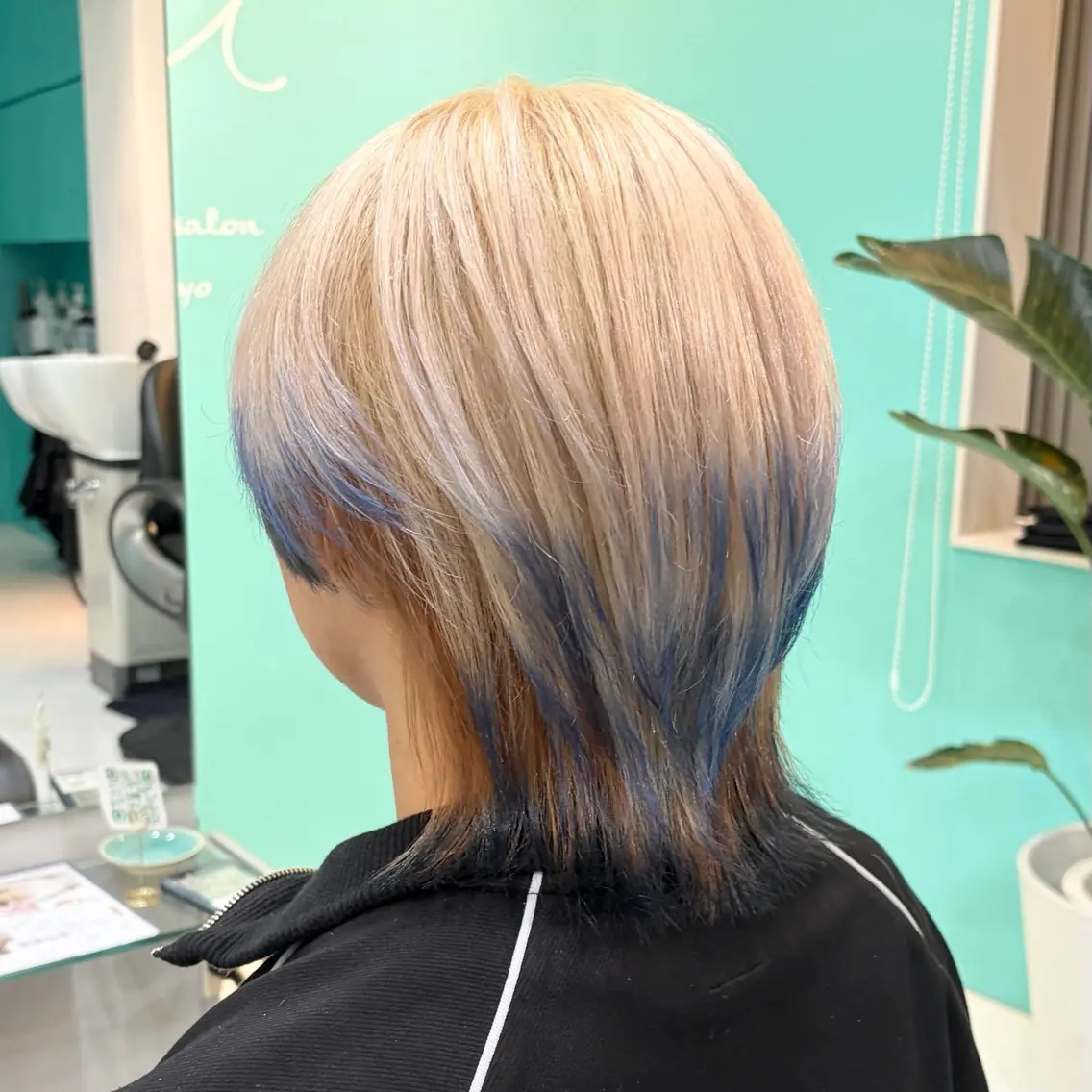 ミディアム カラー ベージュカラー ブルーカラー ネイビーカラー ピンクカラー ピンクベージュ デザインカラー/ ボブ/Natsukiのヘアスタイル