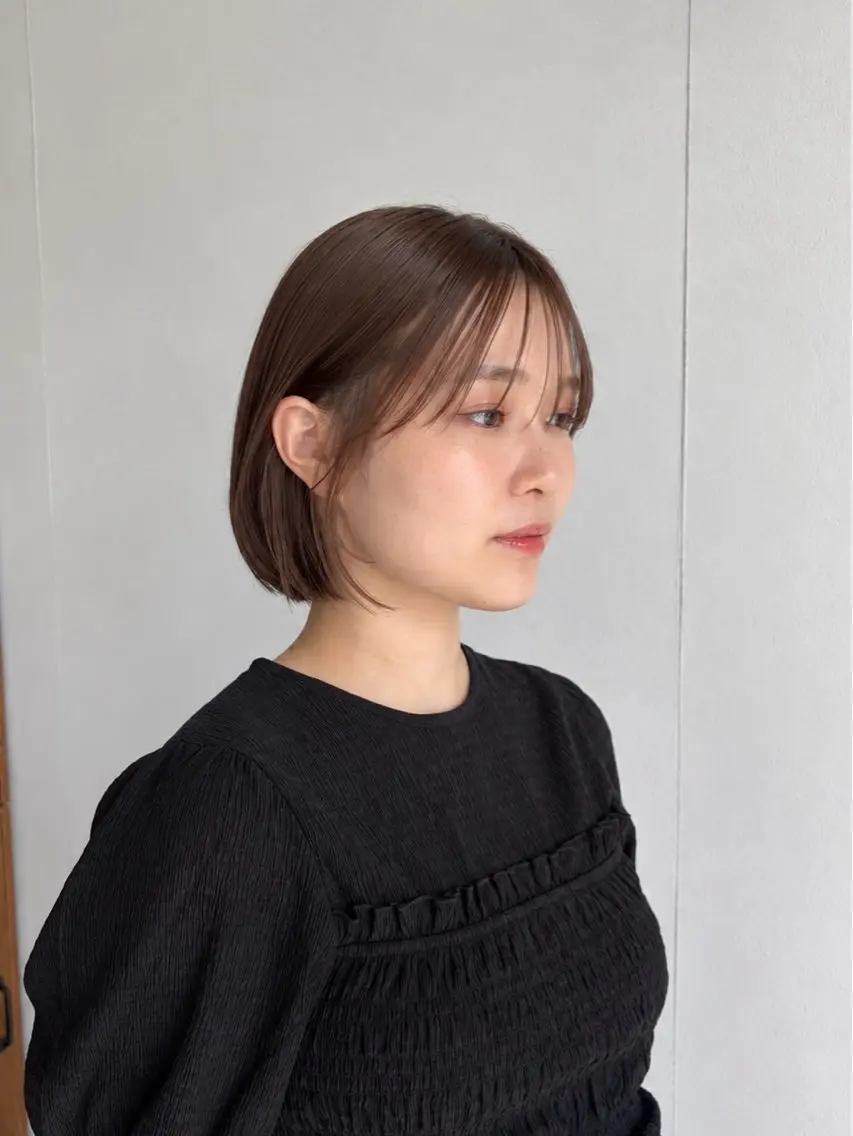 ショート ボブ トリートメント カット ヘアカラー トリートメント 太田 すず香のヘアスタイル