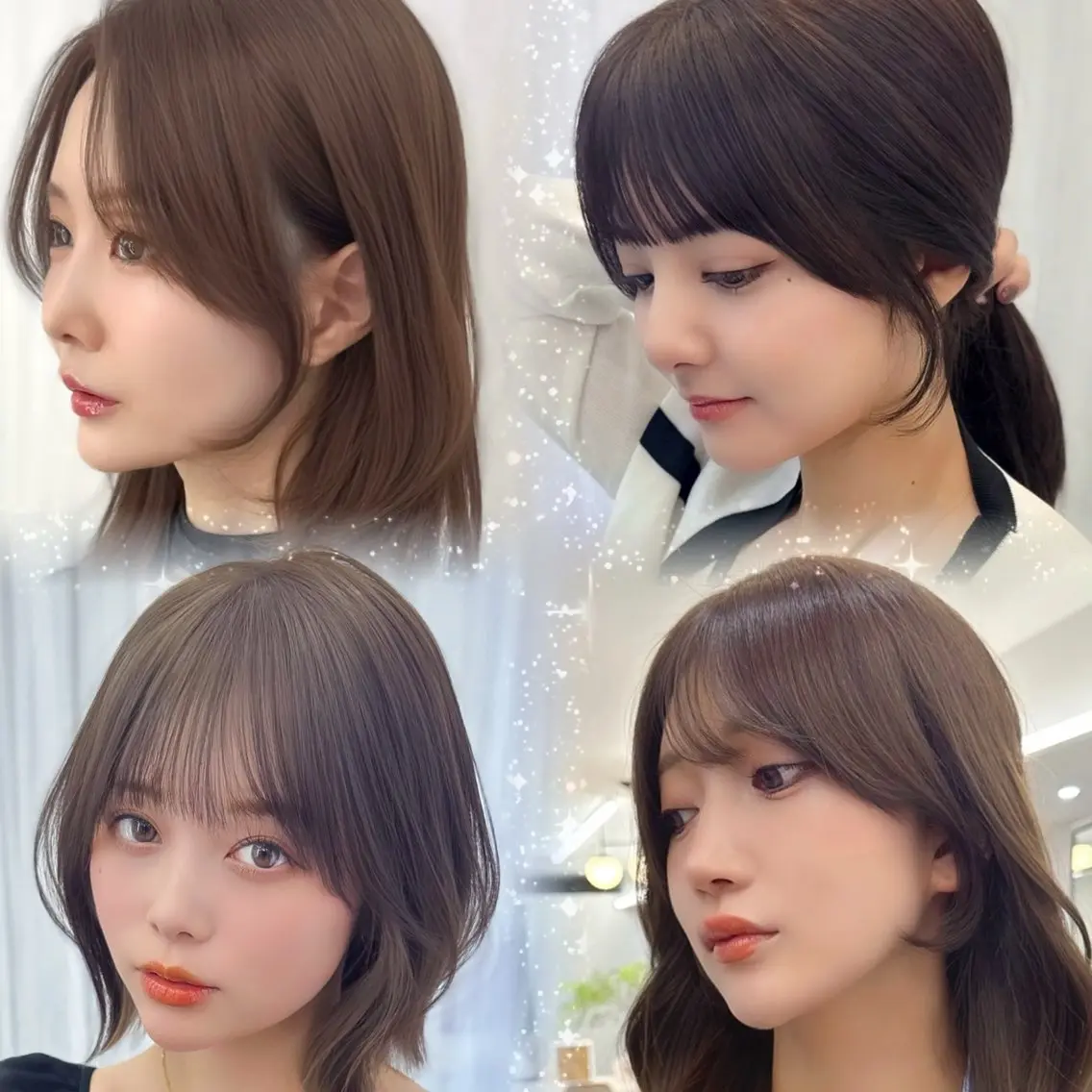 セミロング カラー ヘアアレンジ 顔周りカット 似合わせカット 小顔カット カット ヘアカラー 骨格別小顔カット/ 顔周りカット/金井のヘアスタイル