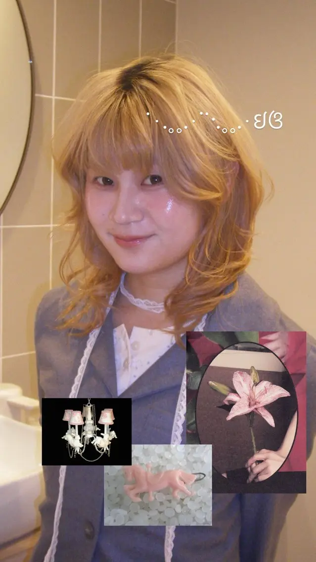 ロング ヘアカラー 山本 あのんのヘアスタイル