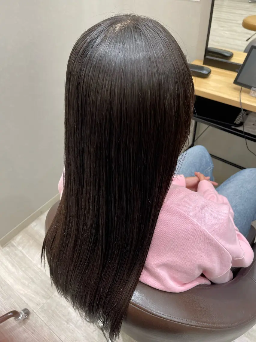 ロング 縮毛矯正 トリートメント 佐々木 俊弥のヘアスタイル