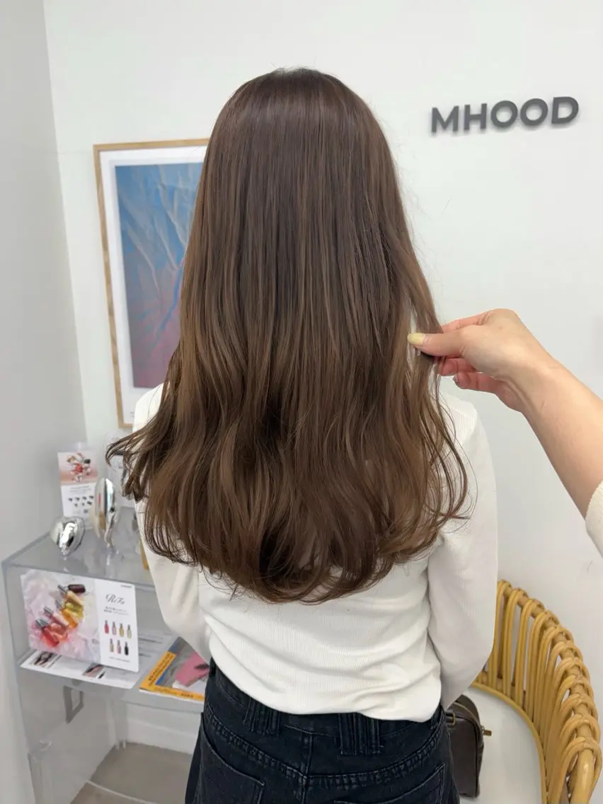 ロング カラー ベージュカラー カット ヘアカラー トリートメント 透明感カラー🫧 nanohaのヘアスタイル