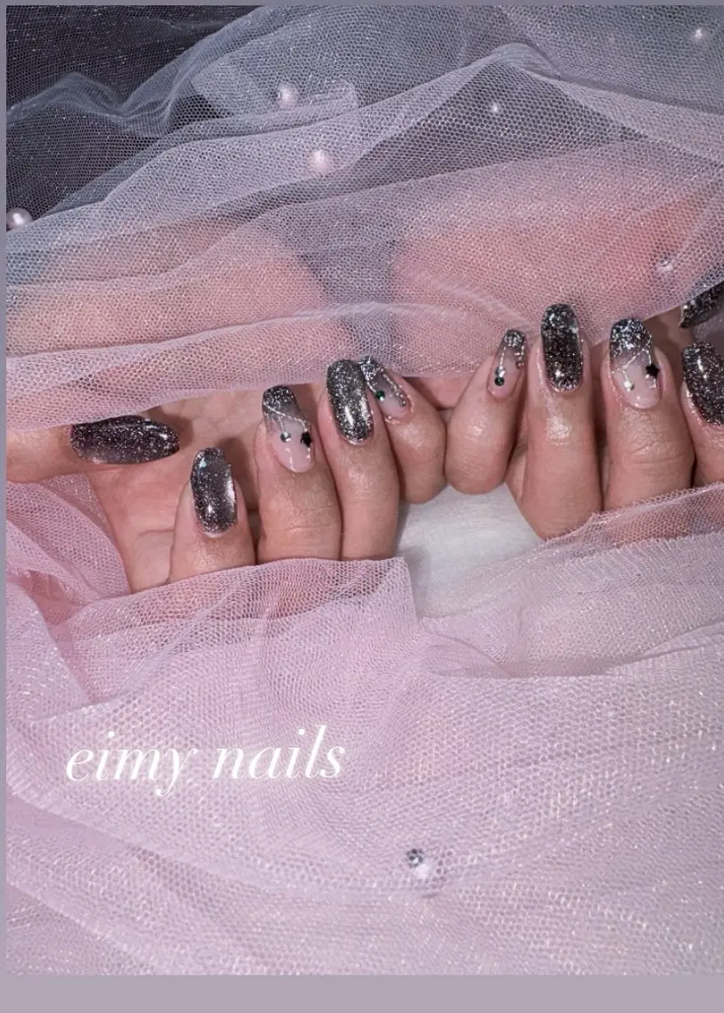 ネイル フラッシュネイル フラッシュマグ グラデーション ラメ(グリッター) ラメグラデーション ハンドネイル eimy nails♡のネイルデザイン