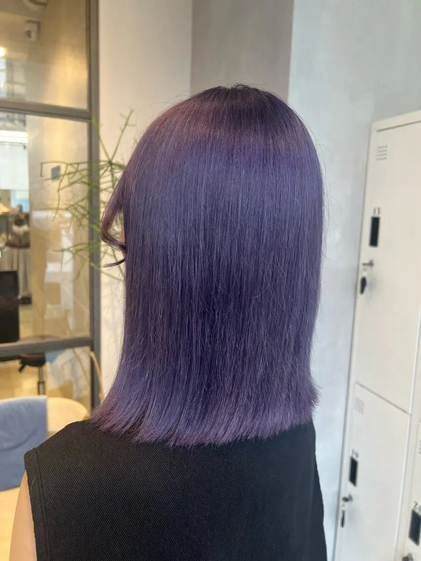 ミディアム ヘアカラー トリートメント 渋谷ハイトーン/ デザインカラー阿部のヘアスタイル