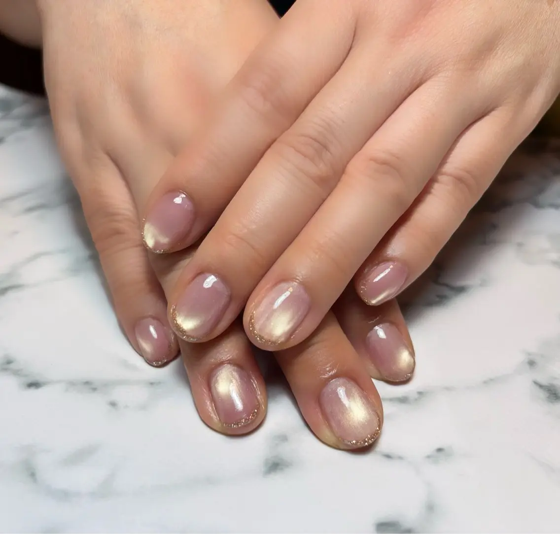 ネイル ゴールド マグネットネイル 南房総市/館山市 Sunny Nailのネイルデザイン