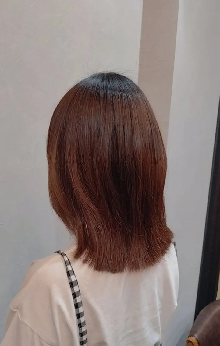 ミディアム 縮毛矯正 カワグチ ケンジのヘアスタイル