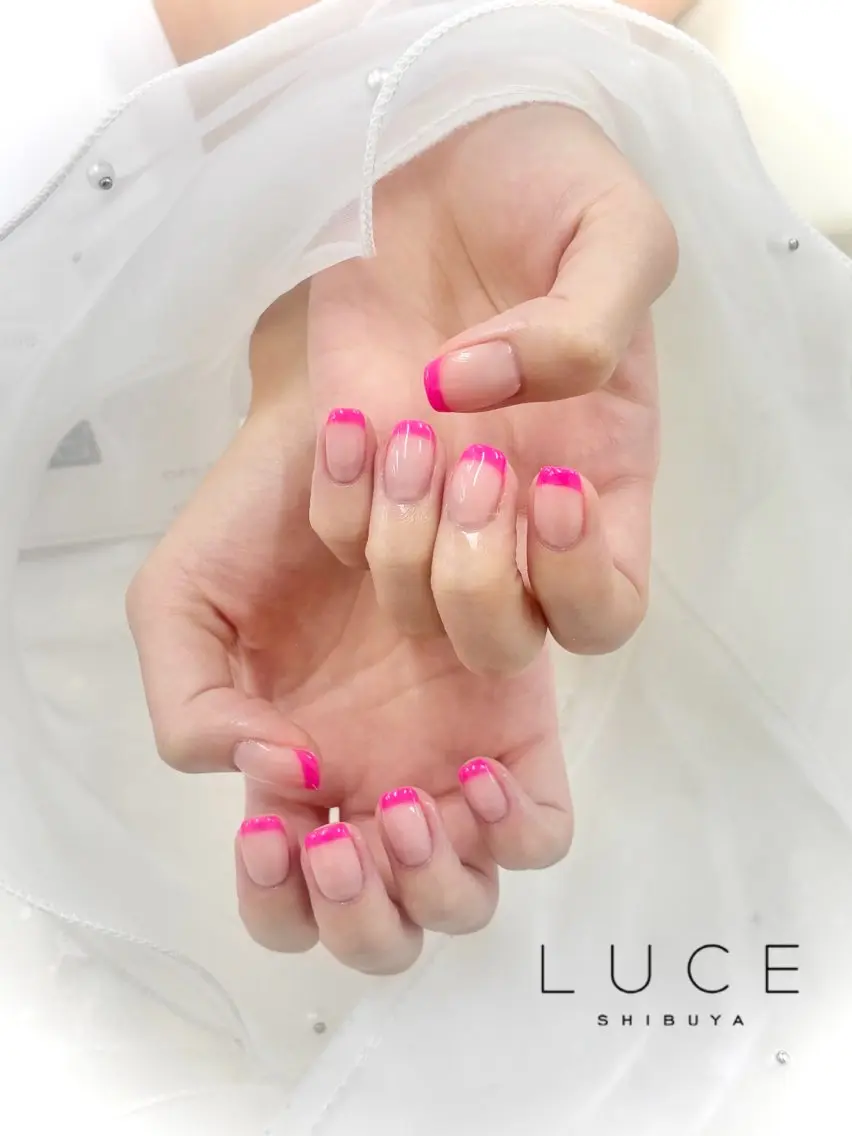 【オフあり】ハンド💅🏼王道フレンチ💋✨パラジェル変更可の写真