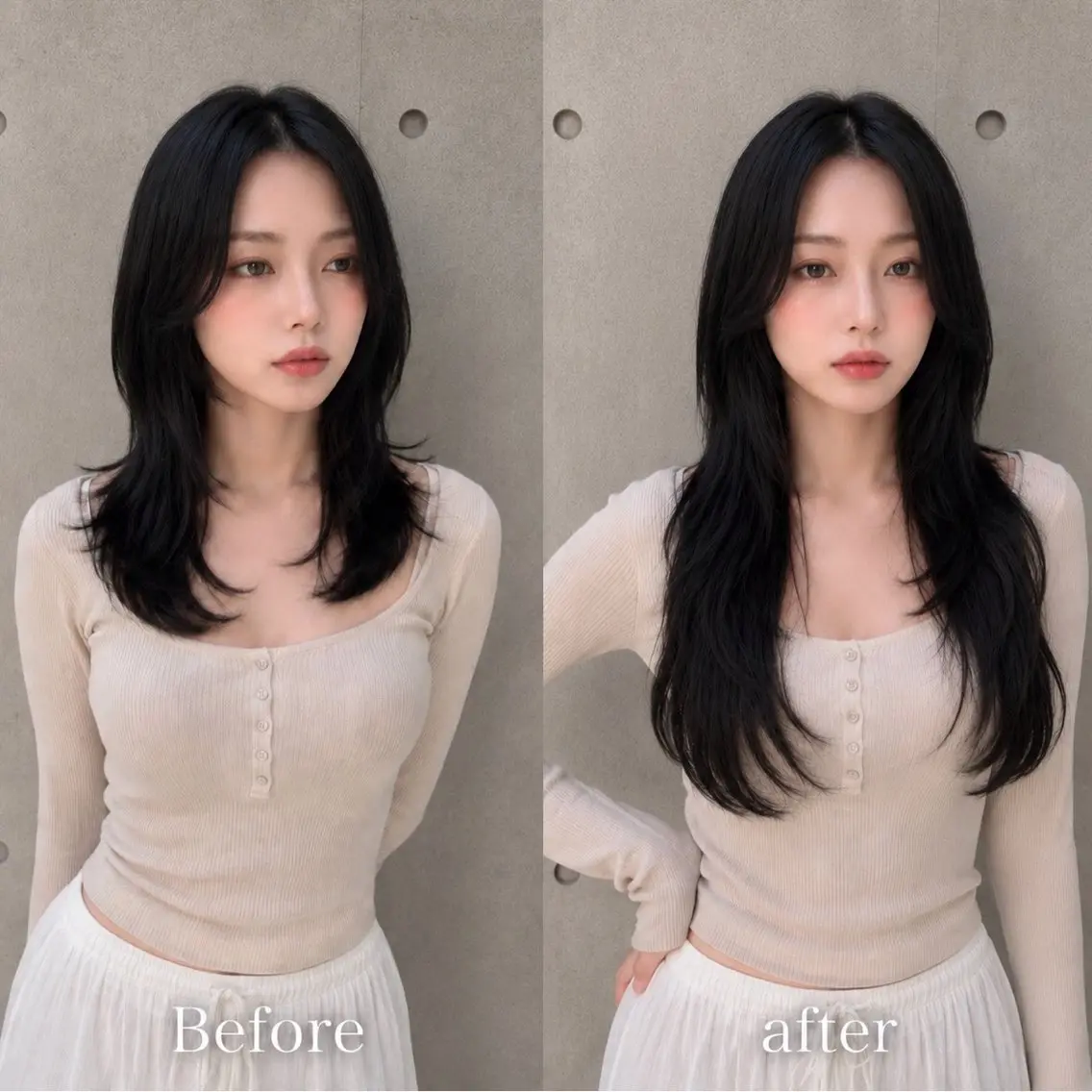 ロング シールエクステ エクステ 韓国風ヘア ロング ワンホンヘア エクステ MIRAC河原崎 透【代表/オーナー】のヘアスタイル