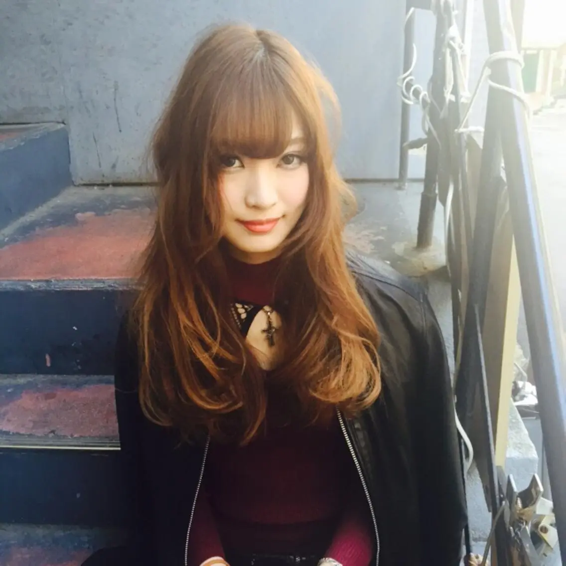 ロング カラー レイヤーカット 西村あきやのヘアスタイル