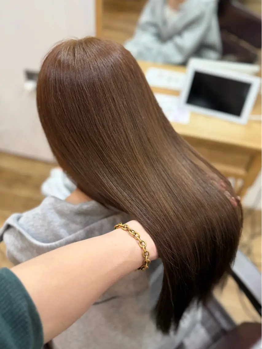 【✨️贅沢menu✨️】♡⃛カット+ブリーチ無し✨️ダブルカラー＋3Stepトリートメント✨️の写真