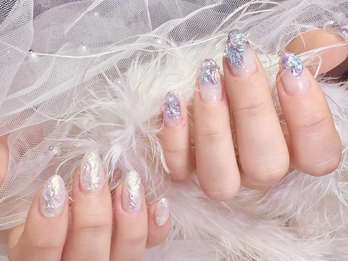ネイル 成人式 長さ出し フットネイル フレンチネイル ジェルネイル ハンドネイル ハンドケア nail salon Feerieのネイルデザイン