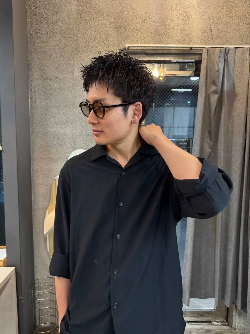 パーマ メンズ 刈り上げ Peyp博多 SORAモデル募集のヘアスタイル
