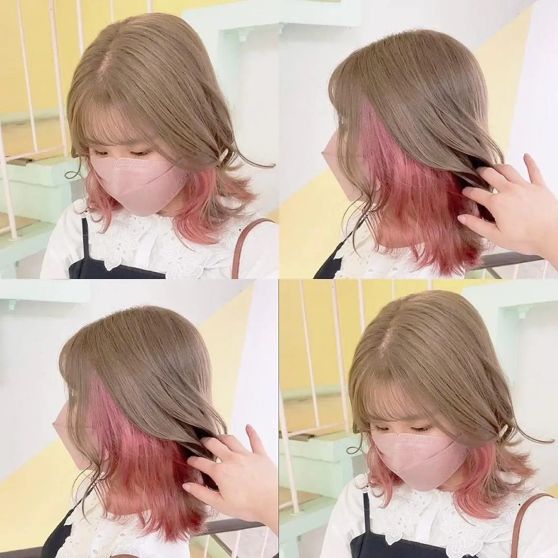 カラー ヘアカラー トリートメント 渋谷:インナーカラー ／🍒エリカ🍒のヘアスタイル