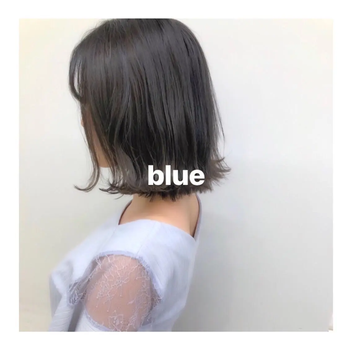 ショート カラー ブルーカラー ネイビーカラー レイヤーボブ/ボブ 仲川和人のヘアスタイル