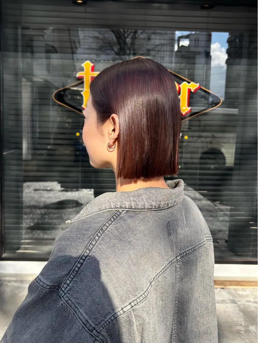 ショート カラー ブラウンカラー オレンジ オレンジブラウン ボブ tender🐬 まゆかのヘアスタイル