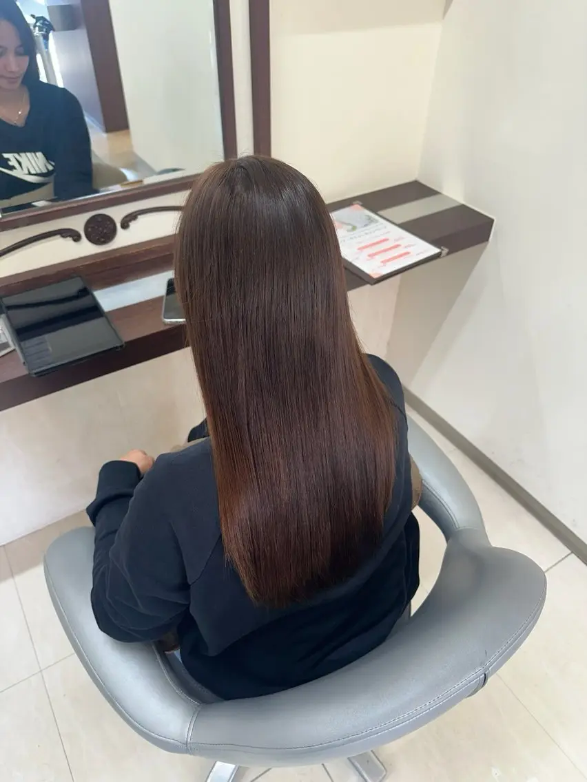 ロング カラー ブラウンカラー オレンジ オレンジブラウン ヘアカラー 🤍透明感カラー🤍 ひしき るなのヘアスタイル