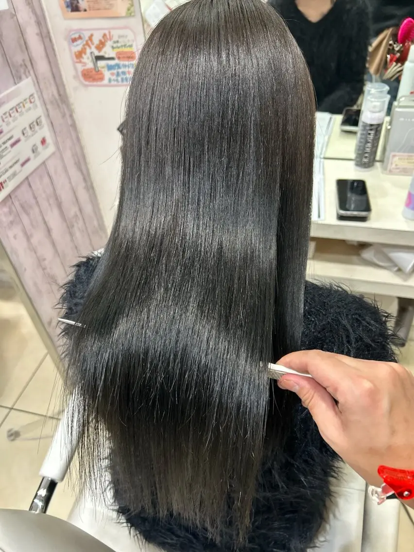 セミロング 【髪質改善カラー】 瀧田嵐士🇰🇷のヘアスタイル