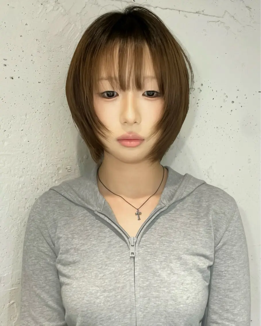 ショート ショートボブ ボブレイヤー ボブ レイヤーカット ショートヘア 抜け感ショートボブ/ レイヤーkoukiのヘアスタイル