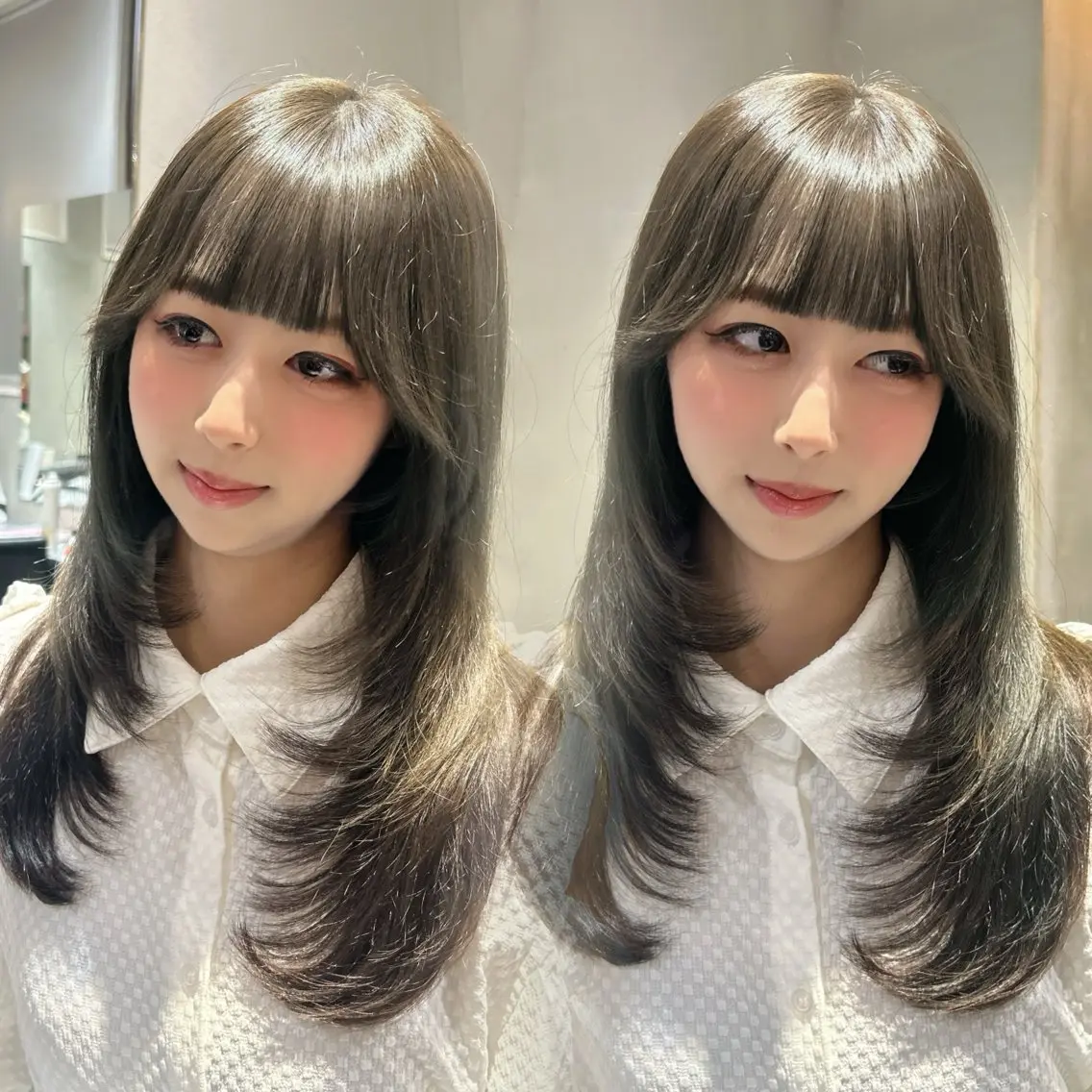 カラー カット ヘアカラー トリートメント ブリーチなし透明感 カラー🤍ྀིきららのヘアスタイル