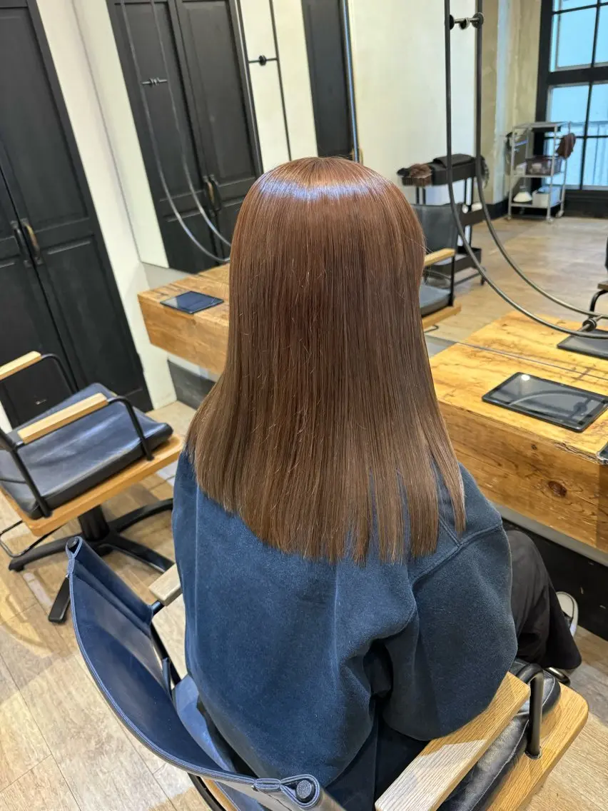 セミロング ヘアカラー トリートメント 新宿/顔周りカット +レイヤー＝しずく♩のヘアスタイル