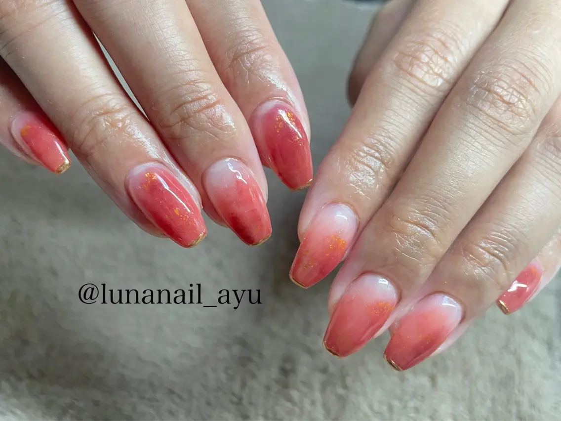 ネイル ニュアンスネイル ハンドネイル LUNA NAIL ayuのネイルデザイン