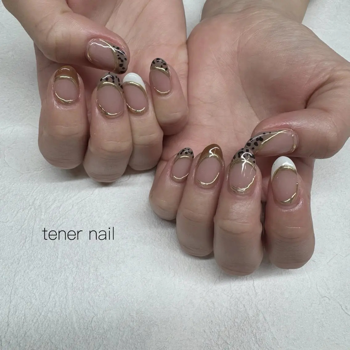 ネイル アニマル柄 ハンドネイル テネルネイル tener nailのネイルデザイン