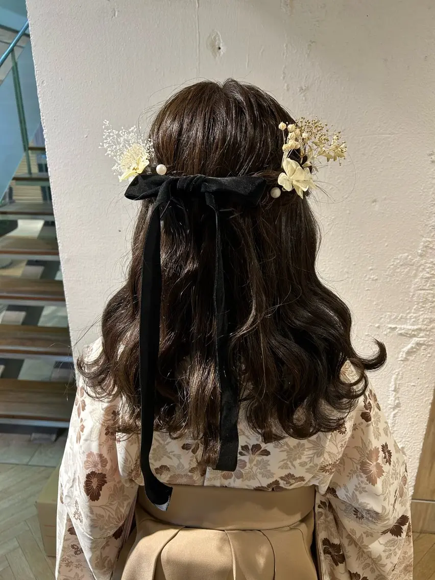 早朝OK🙆🏻♀️【卒業式ペア割🎓✨🌸】袴着付け👘+ヘアアレンジ✨️💓の写真