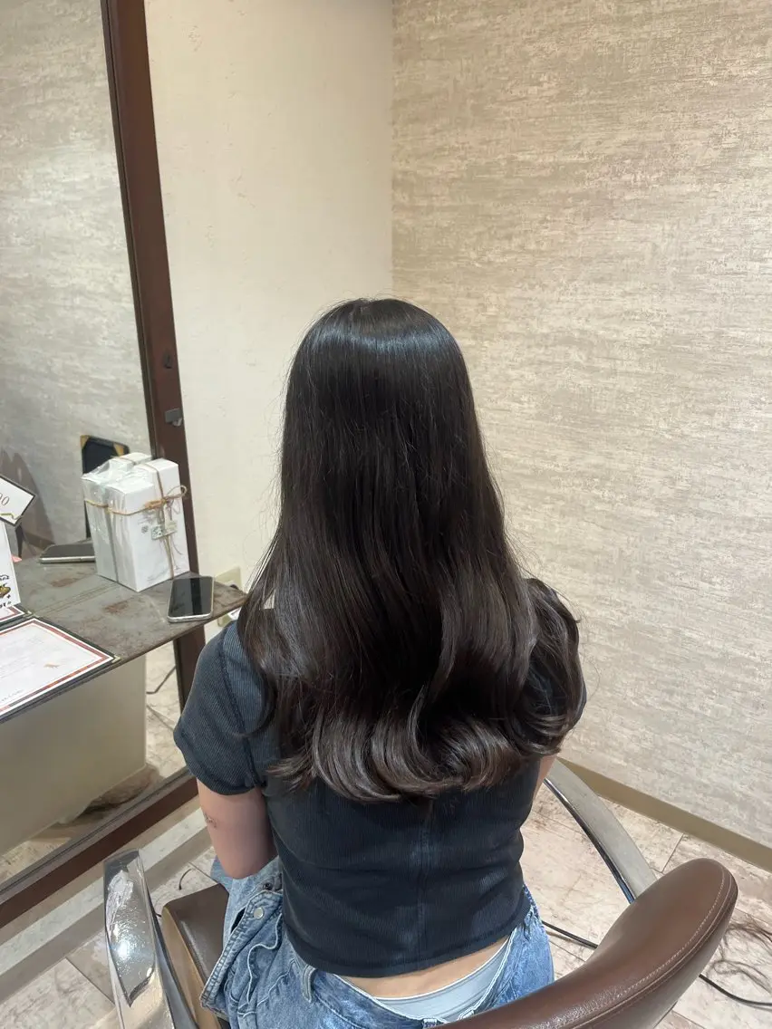 ロング 韓国風ヘア 中田 美優のヘアスタイル
