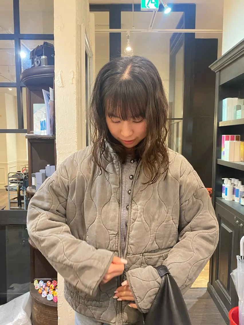 セミロング ヘアカラー 原田 梓未のヘアスタイル